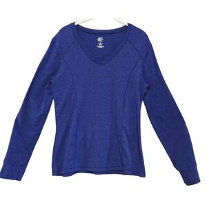 Mind‎ Body Soul, Sapphire Blue, Cotton Blend, Yoga T-Shirt, Size XL